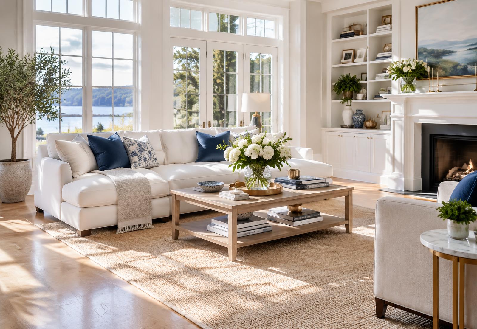 Bright, freshly cleaned living room